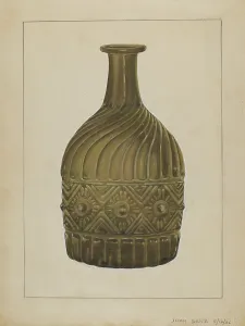 Glassworks Prints: Decanter, 1936. Creator: John Dana