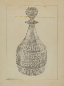 Brandy Prints: Decanter, c. 1937. Creator: John Dana