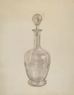 Glassware Collection: Decanter, c. 1938. Creator: Michael Fenga