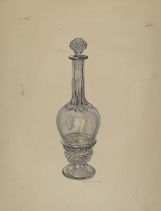 Decanter Prints: Decanter, c. 1940. Creator: George Yanosko