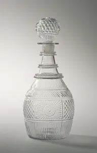 Decanter Prints: Decanter And Stopper, c1826-40. Creator: Boston and Sandwich Glass Company