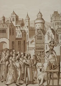 Jean Prints: Decapitation of Guillaume de Pommiers and his confessor