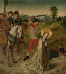 Decapitation Prints: Decapitation of St Catherine, c1470-1480. Creator: Cologne Master