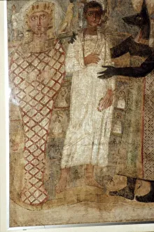 Deceased Prints: The Deceased and his Mummy protected by Anubis, Egypt, 3rd century