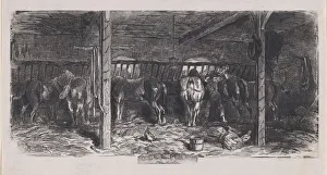 December from Album of Rustic Subjects, 1859. Creator: Charles Emile Jacque December from Album of Rustic Subjects, 1859. Creator: Charles Emile Jacque