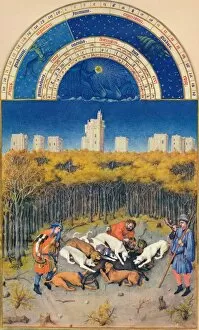 Astrology Collection: December - the Chateau de Vincennes, 15th century, (1939). Creator: Paul Limbourg