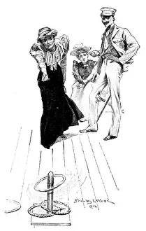 Liner Prints: Deck-quoits, 1895. Creator: Stanley Llewellyn Wood