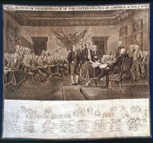 Declaration of Independance handkerchief, United States, c. 1876
