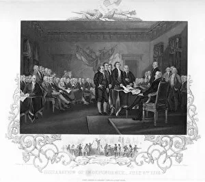 J Rogers Gallery: Declaration of Independence, 1776 (c1817-c1819).Artist: J Rogers