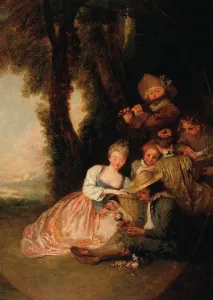 Declaration Of Love Prints: The Declaration Of Love, c. 1716. Artist: Watteau, Jean Antoine (1684-1721)
