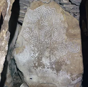 Megalithic Prints: Decorated Celtic slab, 32nd century BC