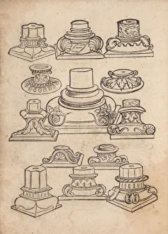Pedestal Prints: Decorated column bases, 1538. Creator: Heinrich Vogtherr