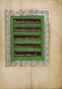 Recto Prints: Decorated Incipit Page; Sacramentary, about 1025-1050. Creator: Unknown