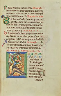 Missal Prints: Decorated Initial B; Stammheim Missal, probably 1170s. Creator: Unknown