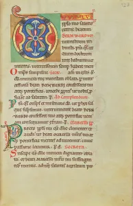 Missal Prints: Decorated Initial D; Stammheim Missal, probably 1170s. Creator: Unknown