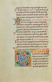 Missal Prints: Decorated Initial D; Stammheim Missal, probably 1170s. Creator: Unknown