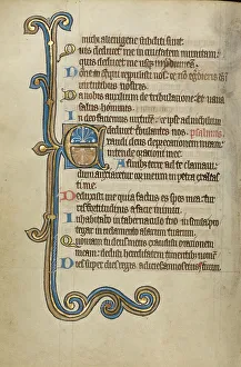Decorated Initial Prints: Decorated Initial E; Psalter, mid-1200s. Creator: Unknown