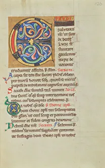 Missal Prints: Decorated Initial E; Stammheim Missal, probably 1170s. Creator: Unknown