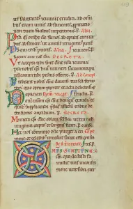 Missal Prints: Decorated Initial O; Stammheim Missal, probably 1170s. Creator: Unknown