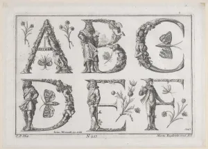 Decorated Roman alphabet, 18th century., 18th century. Creator: Jeremias Wachsmuth Decorated Roman alphabet, 18th century., 18th century. Creator: Jeremias Wachsmuth