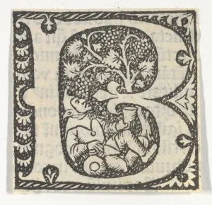 Decorated Roman alphabet, ca. 1499. ca. 1499. Creator: Anon