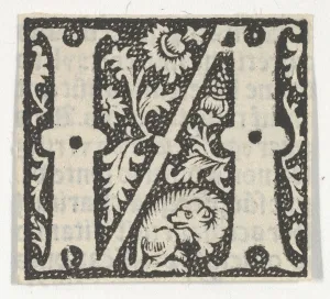 Decorated Roman alphabet, ca. 1499. ca. 1499. Creator: Anon