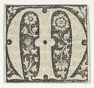 Decorated Roman alphabet, ca. 1499. ca. 1499. Creator: Anon