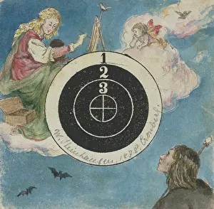 Easel Prints: Decorated target, 1878. Creator: Wilhelm August Theodor Steinhausen