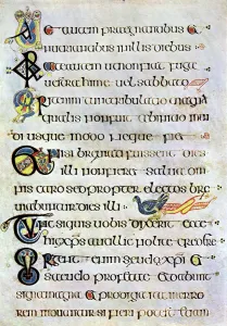 Dark Ages Prints: Decorated text page, 800 AD, (20th century)