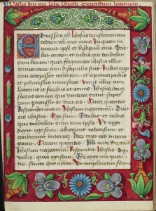 Tempera Colours Prints: Decorated Text Page; Book of Hours, early 16th century. Creator: Unknown