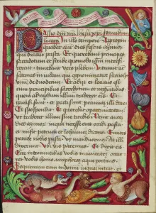 Tempera Colours Prints: Decorated Text Page; Book of Hours, early 16th century. Creator: Unknown