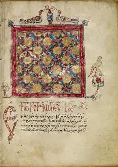 Recto Prints: Decorated Text Page; Gospel Book, early 13th century. Creator: Unknown