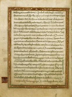 Charlemagne Prints: Decorated Text Page; Gospel Lectionary, early 9th century. Creator: Unknown