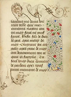 Burgundian Prints: Decorated Text Page; Prayer Book of Charles the Bold, 1469. Creator: Nicolas Spierinc