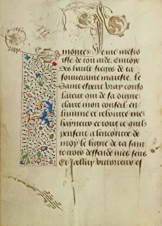 Burgundian Prints: Decorated Text Page; Prayer Book of Charles the Bold, 1469. Creator: Nicolas Spierinc