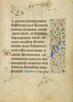 Burgundian Prints: Decorated Text Page; Prayer Book of Charles the Bold, 1469. Creator: Nicolas Spierinc