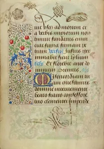 Burgundian Prints: Decorated Text Page; Prayer Book of Charles the Bold, 1469. Creator: Nicolas Spierinc