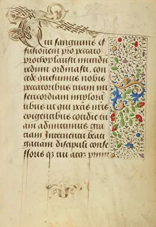 Burgundian Prints: Decorated Text Page; Prayer Book of Charles the Bold, 1469. Creator: Nicolas Spierinc