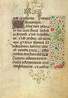 Letters Prints: Decorated Text Page; Prayer Book of Charles the Bold