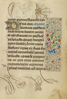 Burgundian Prints: Decorated Text Page; Prayer Book of Charles the Bold, 1469. Creator: Nicolas Spierinc
