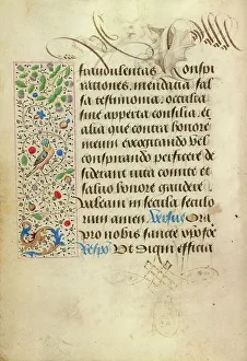 Burgundian Prints: Decorated Text Page; Prayer Book of Charles the Bold, 1469. Creator: Nicolas Spierinc