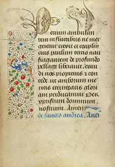 Burgundian Prints: Decorated Text Page; Prayer Book of Charles the Bold, 1469. Creator: Nicolas Spierinc