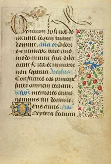 Burgundian Prints: Decorated Text Page; Prayer Book of Charles the Bold, 1469. Creator: Nicolas Spierinc