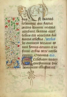 Burgundian Prints: Decorated Text Page; Prayer Book of Charles the Bold, 1469. Creator: Nicolas Spierinc