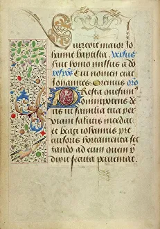 Decorated Text Page; Prayer Book of Charles the Bold, 1469. Creator: Nicolas Spierinc