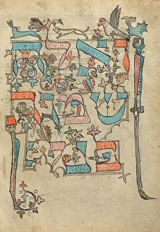 Decorated Text Page; Rothschild Pentateuch, 1296. Creators: Unknown, Elijah ben Meshallum