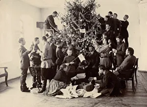 Yenisey Siberia Russia Prints: Decorating the Christmas tree at the Krasnoyarsk Teachers Seminary