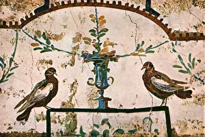 Josef Prints: Decoration in the Catacombs of Praetextatus on the Via Appia, Rome, Italy, (1928)