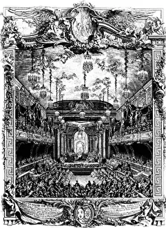 Decoration of a hall in Versailles, France, 1745. Artist: Charles Nicolas Cochin Decoration of a hall in Versailles, France, 1745. Artist: Charles Nicolas Cochin