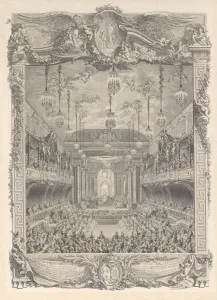 Voltaire Prints: Decoration de la salle de spectacle construite a Versailles pour la representation de